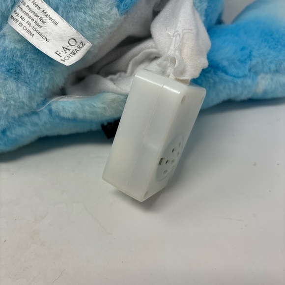 FAO Schwarz Dinosaur 12” Stuffed Animal Glow Brights Plush Toy LED Sound Blue - Picture 6 of 10